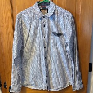 Classic Light Blue Patterned Men's Shirt